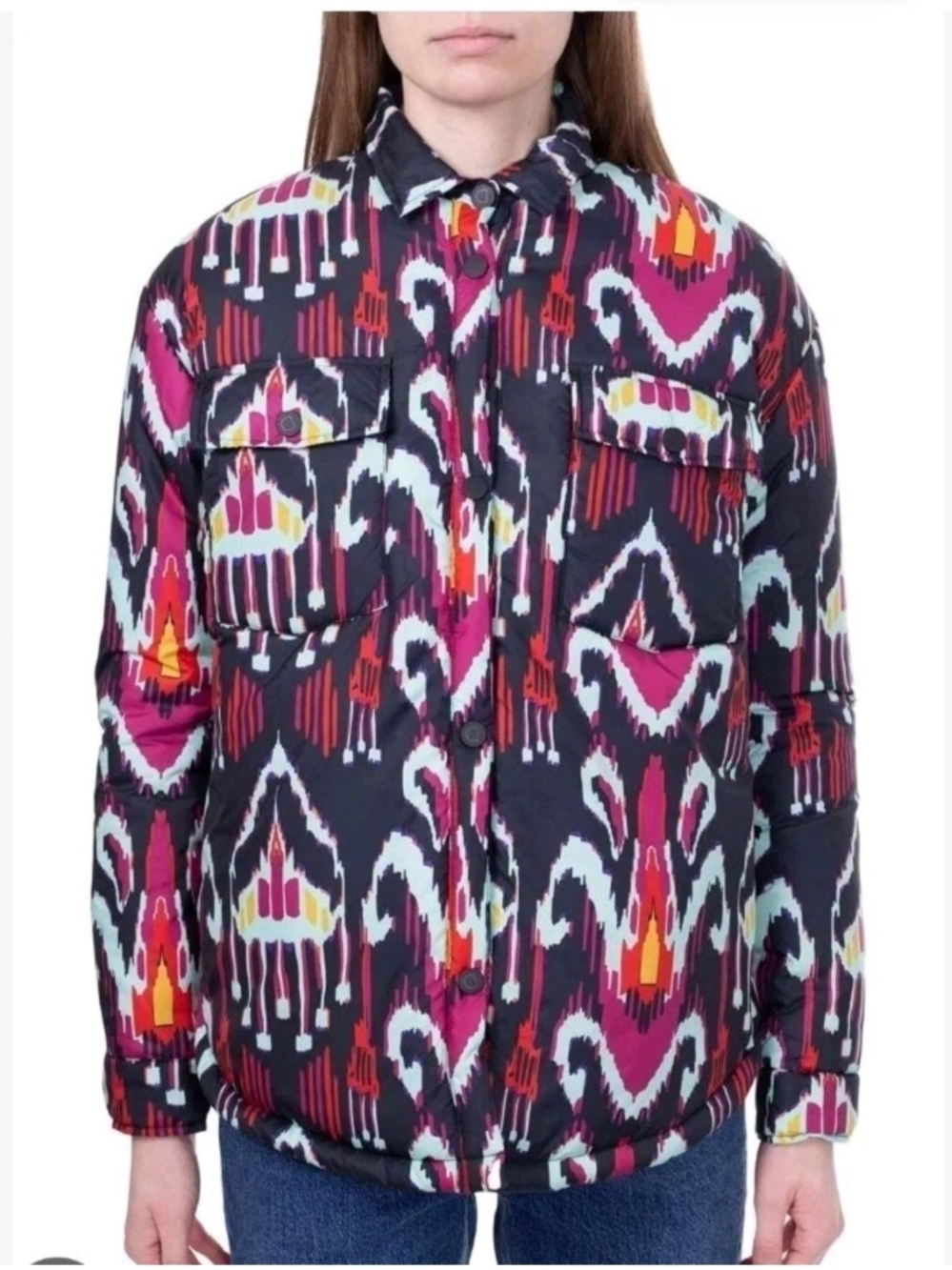 Desigual Women’s Lightweight Jacket EU L US M Multicolor Abstract NWT.
